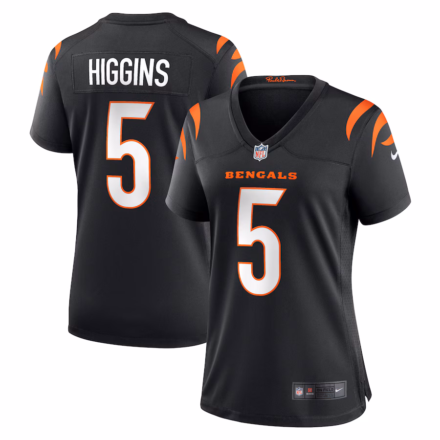 Women's Cincinnati Bengals Tee Higgins Nike Black Game Player Jersey - Ujersey Shop