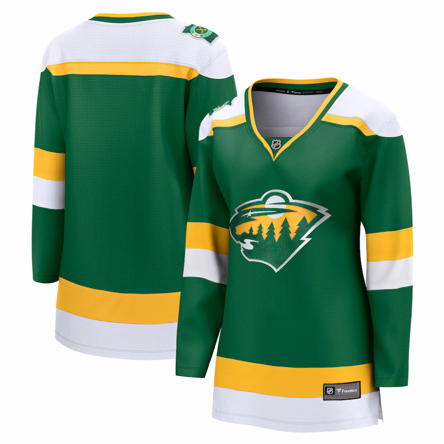 Women's Minnesota Wild Fanatics Green Alternate Premier Breakaway Jersey - Ujersey Shop