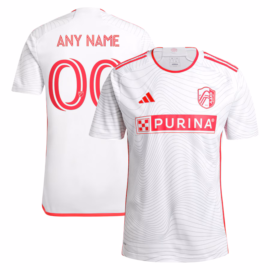 Men's St. Louis City SC  adidas White 2024 The Confluence Kit Replica Custom Jersey - Ujersey Shop