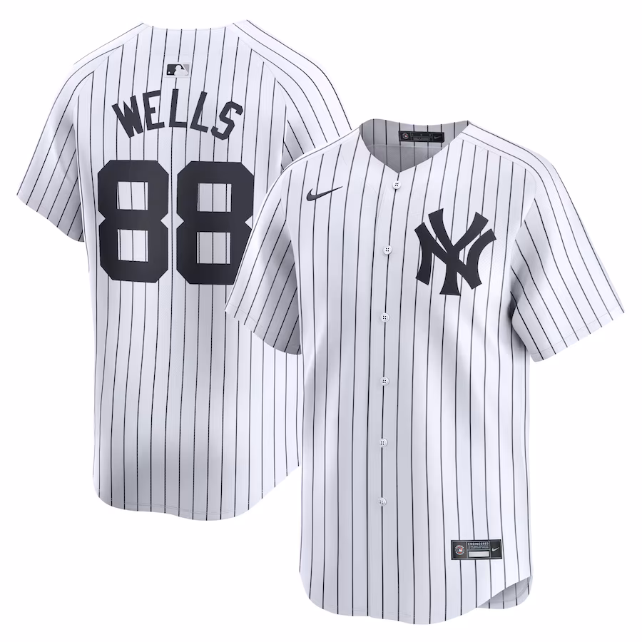 Men's New York Yankees Austin Wells Nike White Home Limited Player Jersey - Ujersey Shop