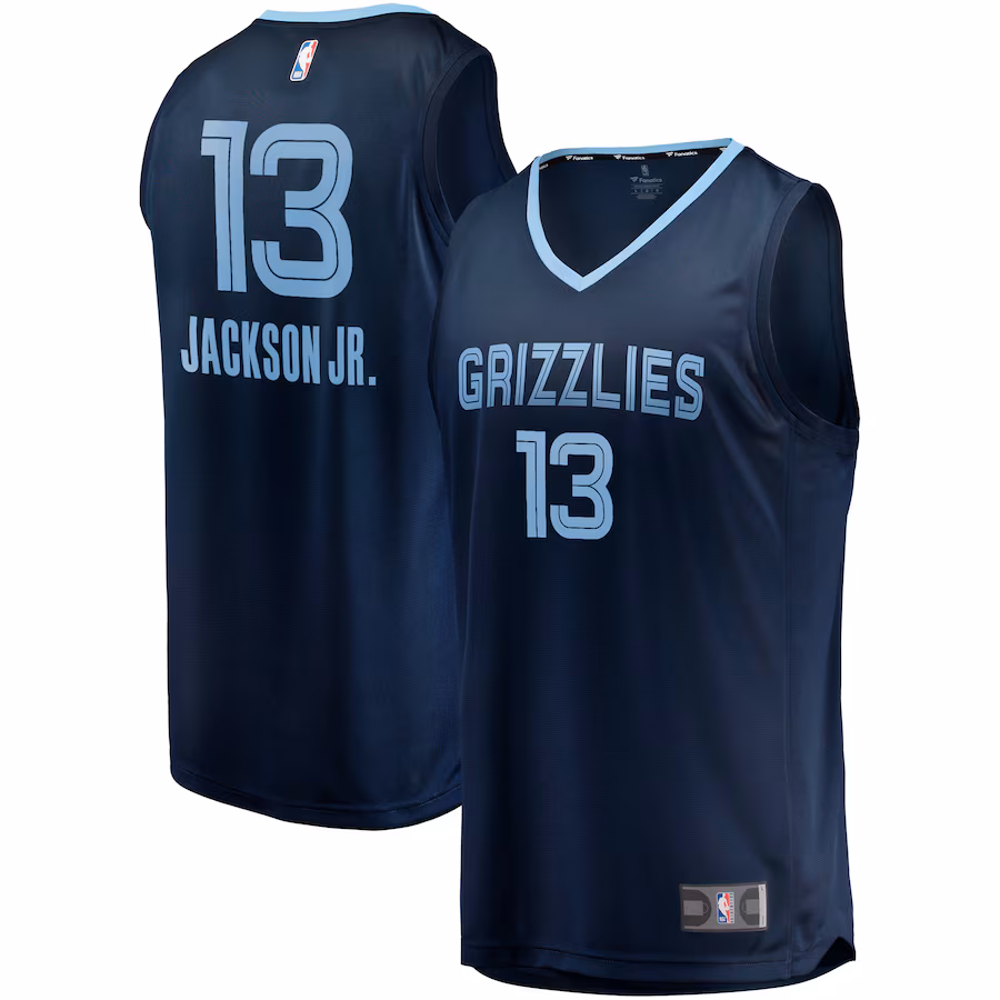 Men's Memphis Grizzlies Jaren Jackson Jr. Fanatics Navy Fast Break Replica Jersey - Icon Edition - Ujersey Shop