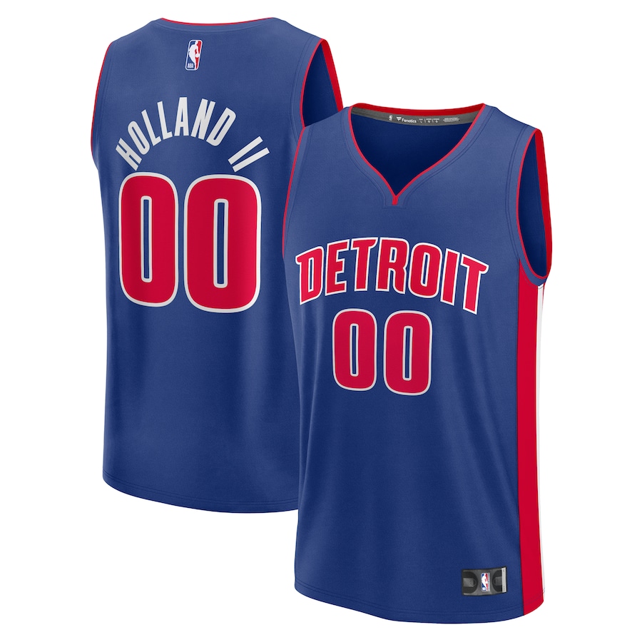 Men's Detroit Pistons Ron Holland II Fanatics Blue Fast Break Replica Player Jersey - Icon Edition - Ujersey Shop