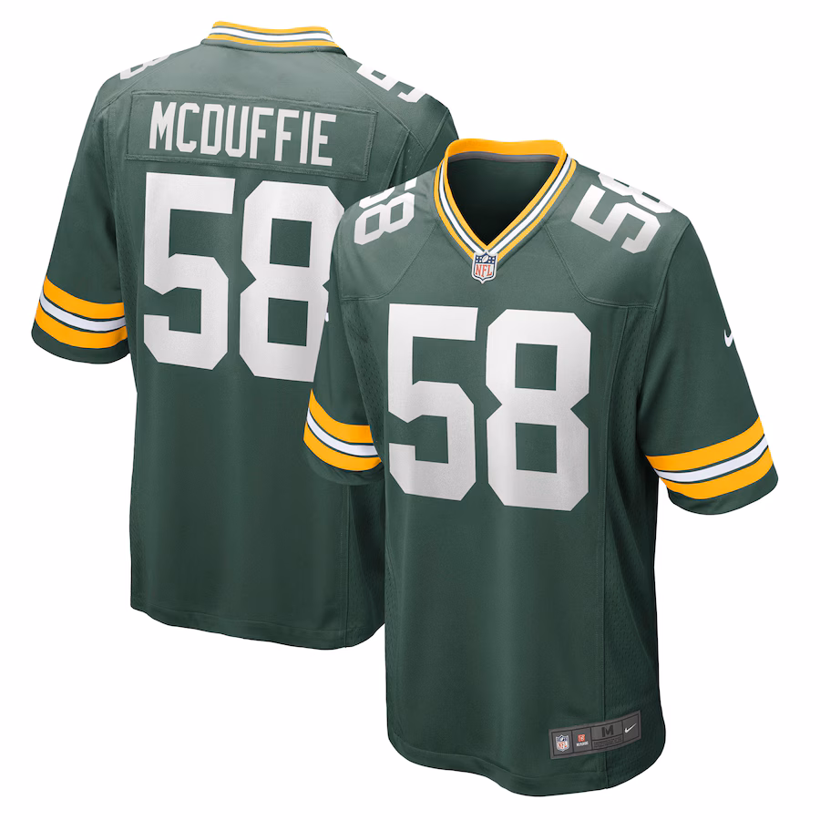 Men's Green Bay Packers Isaiah McDuffie Nike Green Game Jersey - Ujersey Shop