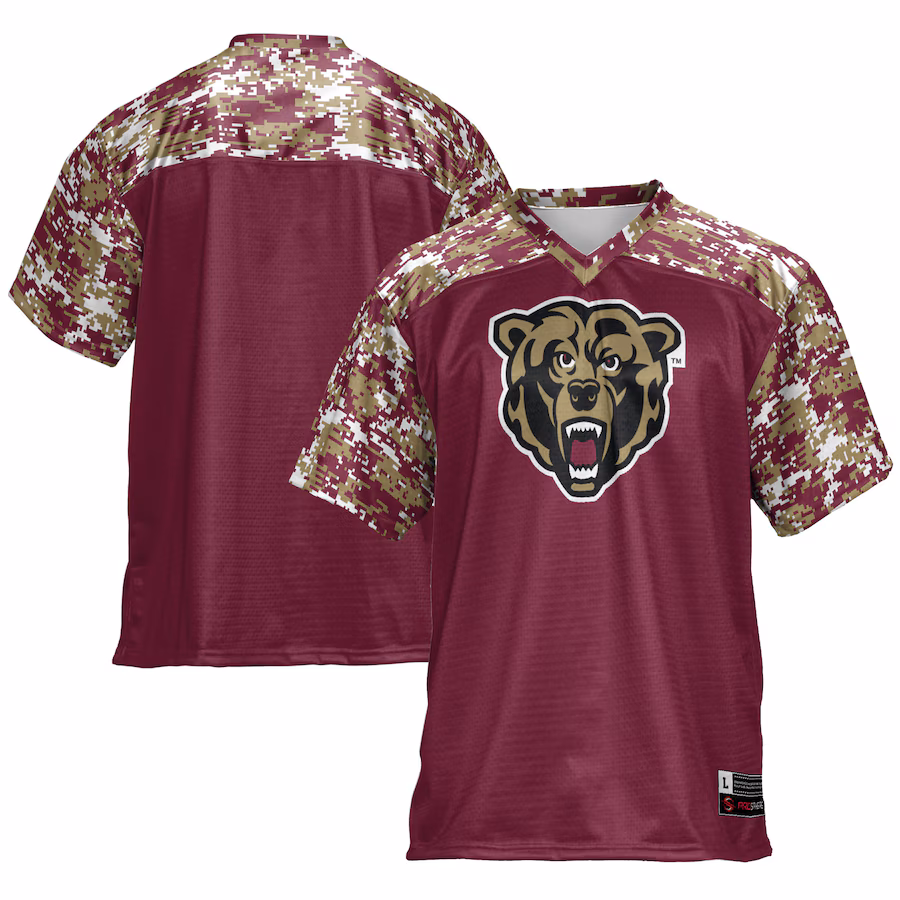 Men's GameDay Greats Maroon Kutztown Golden Bears Football Jersey - Ujersey Shop