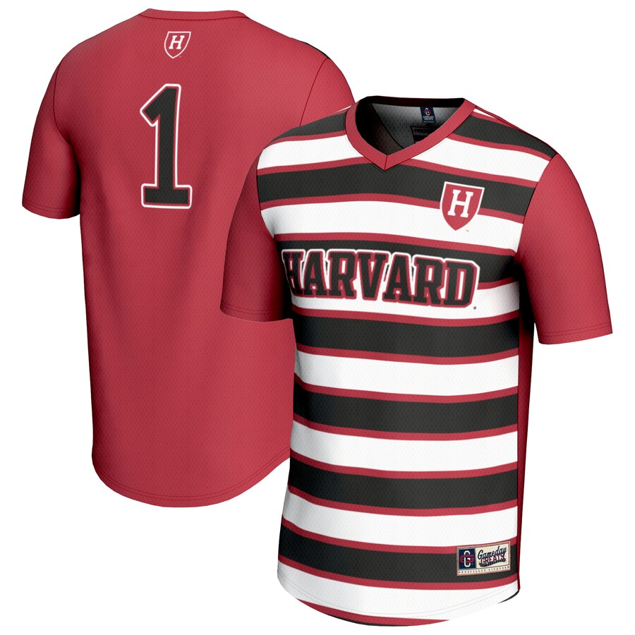 Youth GameDay Greats #1 Crimson Harvard Crimson Lightweight Soccer Fashion Jersey - Ujersey Shop