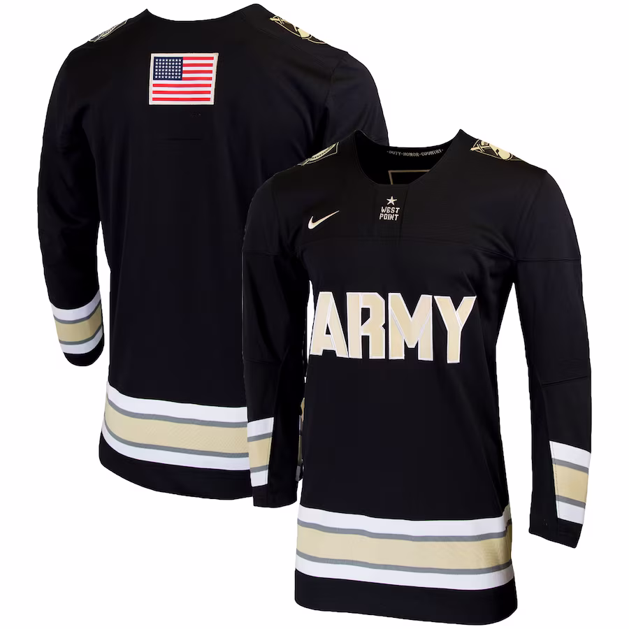 Army Black Knights Nike Replica College Hockey Jersey - Black - Ujersey Shop