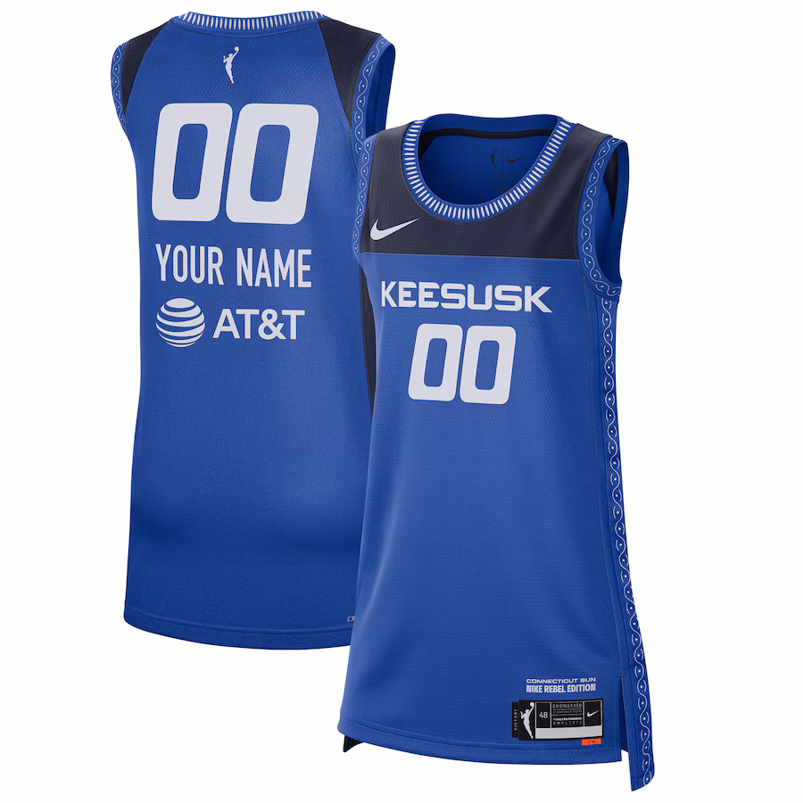 Unisex Connecticut Sun Nike Royal 2021 Rebel Edition Victory Custom Jersey - Ujersey Shop