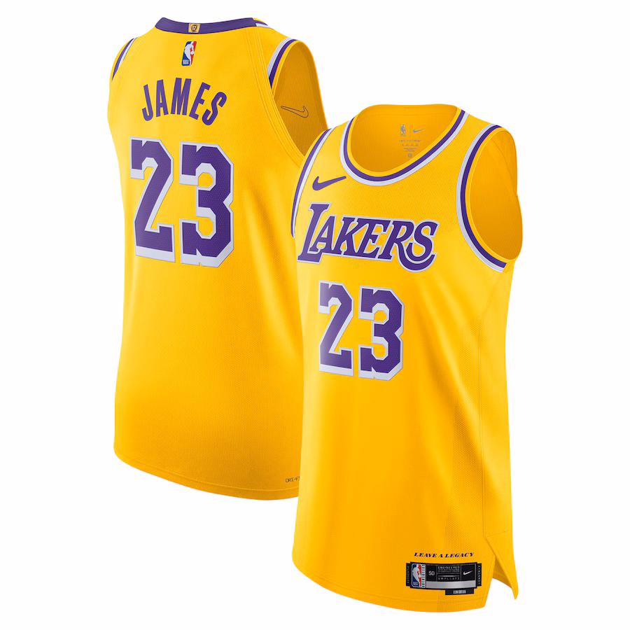 Men's Los Angeles Lakers LeBron James Nike Gold Icon Edition - Icon Edition - Ujersey Shop