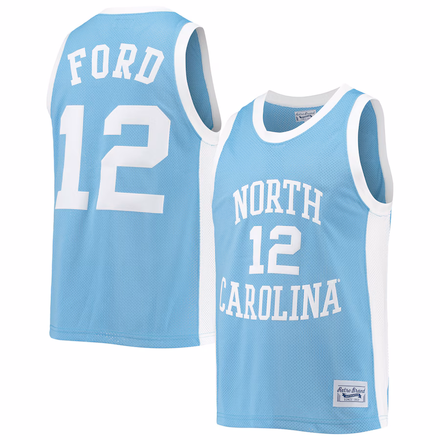 Men's Original Retro Brand Phil Ford Carolina Blue North Carolina Tar Heels Commemorative Classic Basketball Jersey - Ujersey Shop