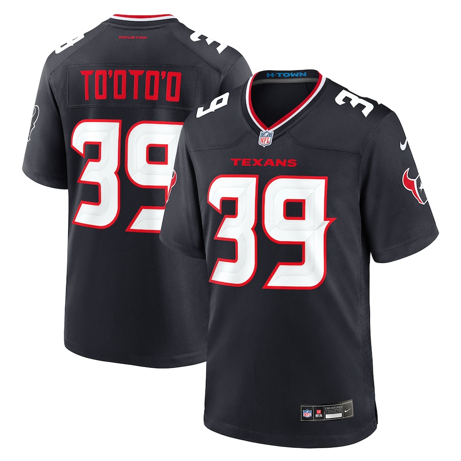 Men's Houston Texans Henry To'oto'o Nike Navy Team Game Jersey - Ujersey Shop