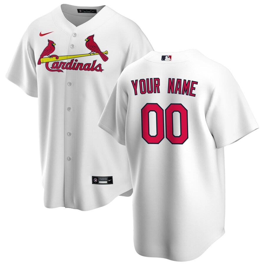 Youth St. Louis Cardinals Nike White Home Replica Custom Jersey - Ujersey Shop