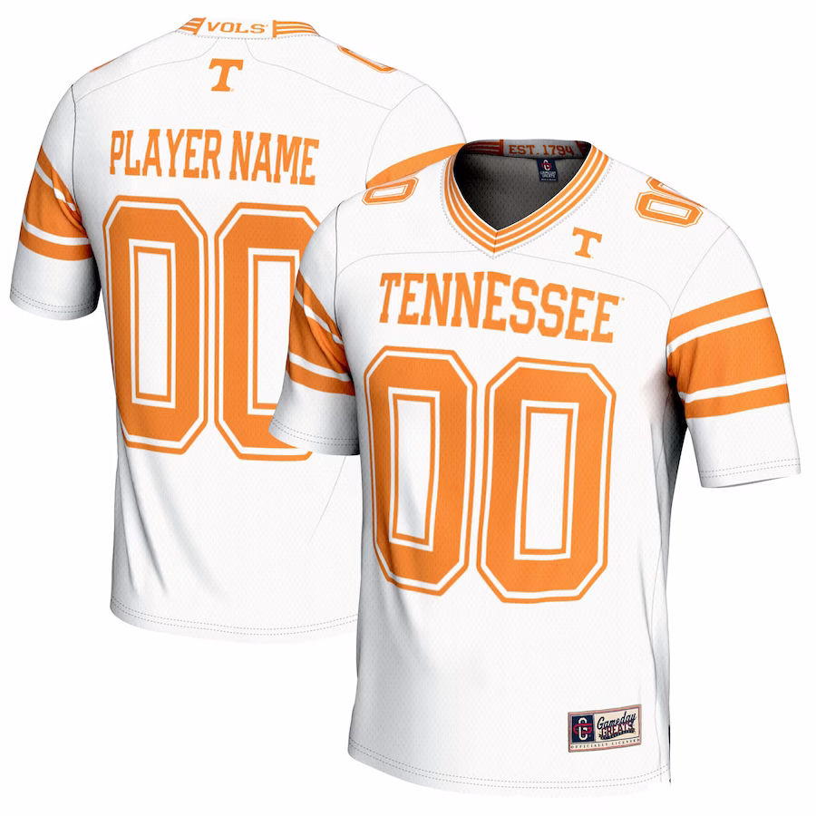 Tennessee Volunteers GameDay Greats NIL Pick-A-Player Football Jersey - White - Ujersey Shop