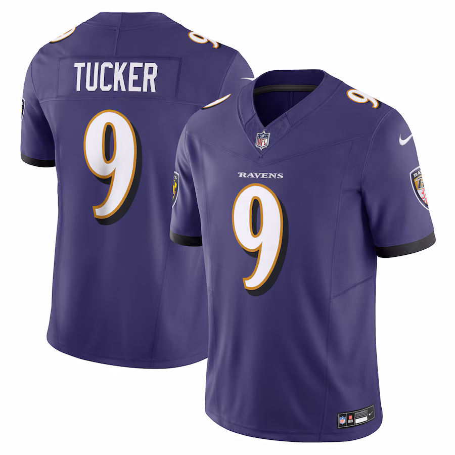 Men's Baltimore Ravens Justin Tucker Nike Purple Vapor F.U.S.E. Limited Jersey - Ujersey Shop
