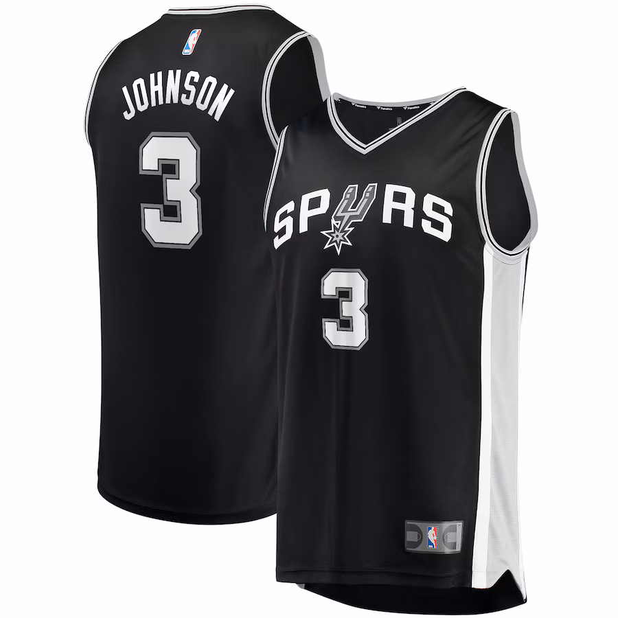 Men's San Antonio Spurs Keldon Johnson Fanatics Black Fast Break Replica Jersey - Icon Edition - Ujersey Shop