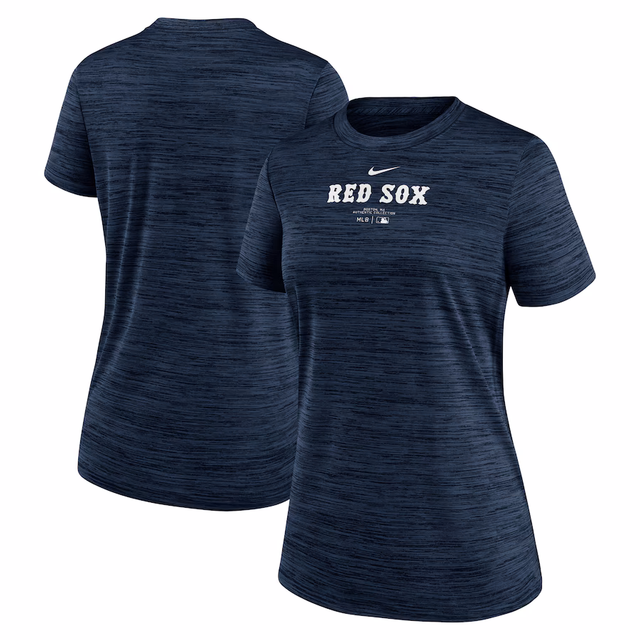 Women's Boston Red Sox Nike Navy Authentic Collection Velocity Performance T-Shirt - Ujersey Shop