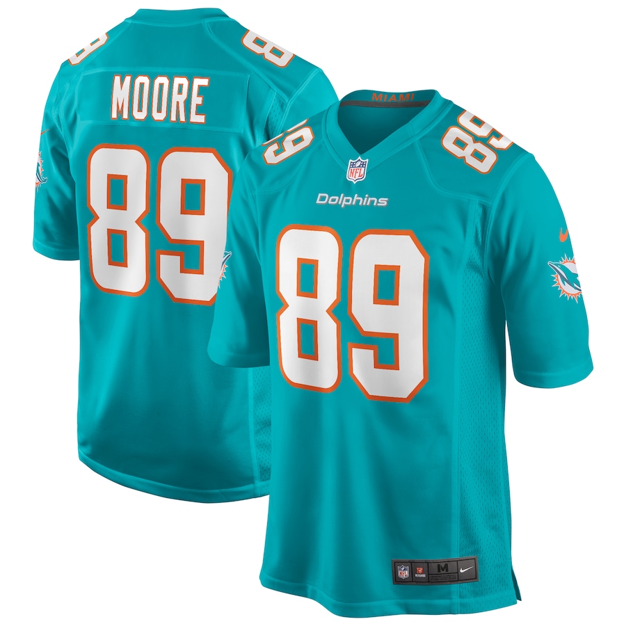 Men's Miami Dolphins Nat Moore Nike Aqua Game Retired Player Jersey - Ujersey Shop