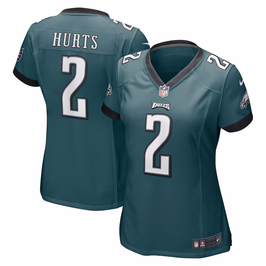 Women's Philadelphia Eagles Jalen Hurts Nike Midnight Green Game Jersey - Ujersey Shop