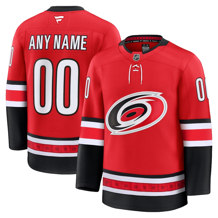 Men's Carolina Hurricanes Fanatics Red Alternate Premium Custom Jersey - Ujersey Shop