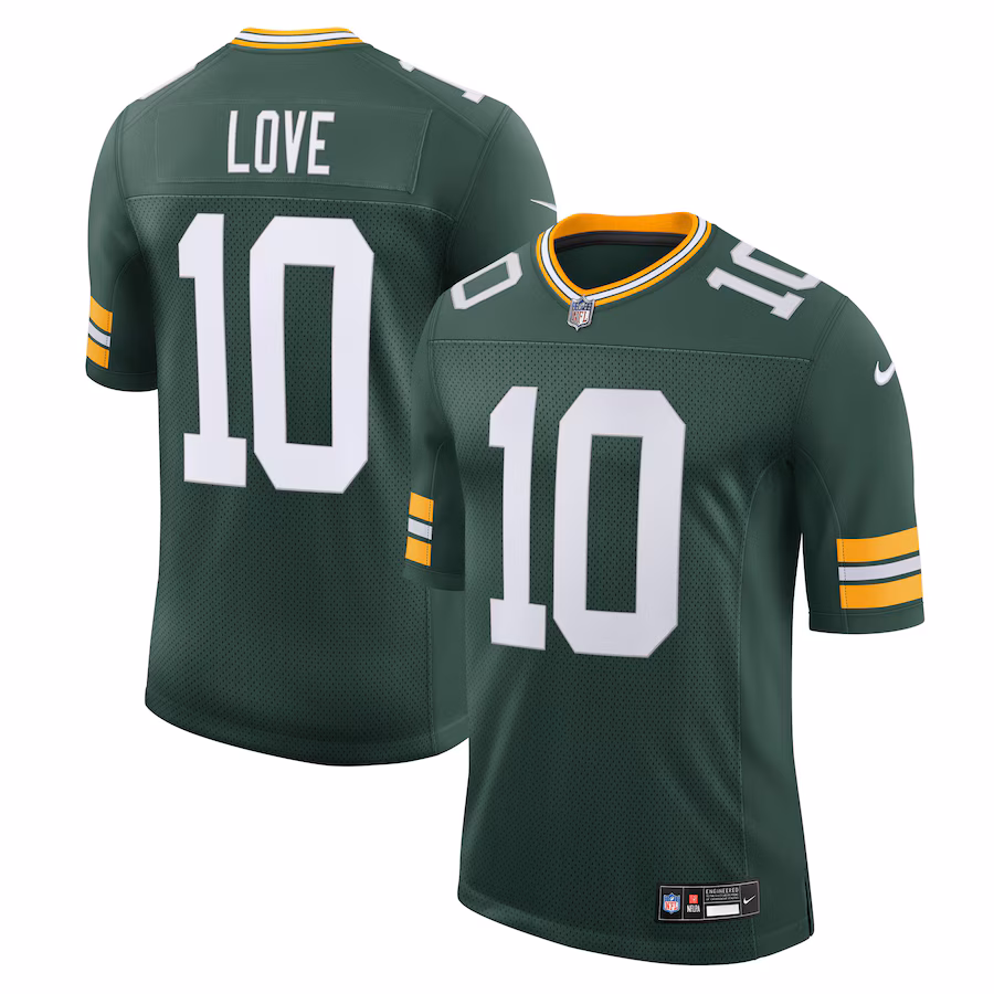 Men's Green Bay Packers Jordan Love Nike Green Team Vapor Untouchable Limited Jersey - Ujersey Shop