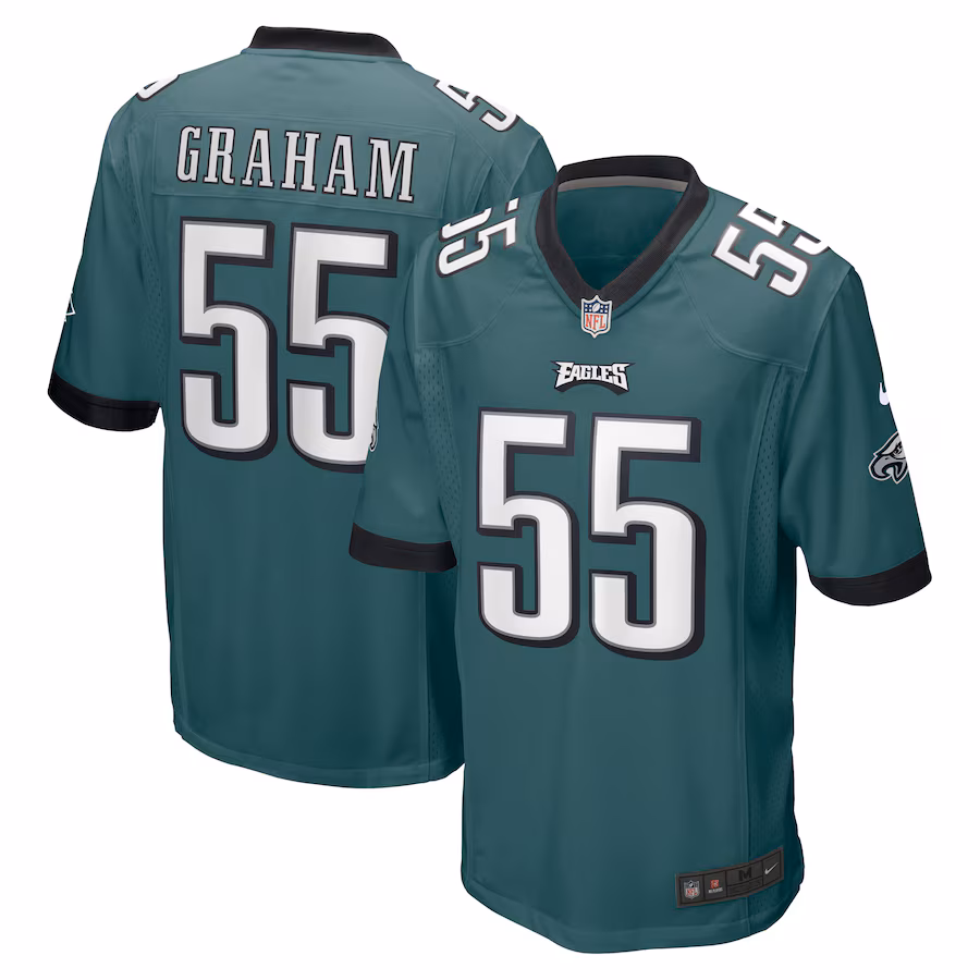 Men's Philadelphia Eagles Brandon Graham Nike Midnight Green Game Jersey - Ujersey Shop