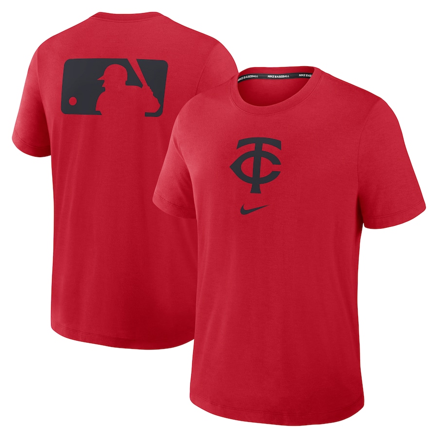 Men's Minnesota Twins Nike Red Authentic Collection Early Work Tri-Blend Performance T-Shirt - Ujersey Shop