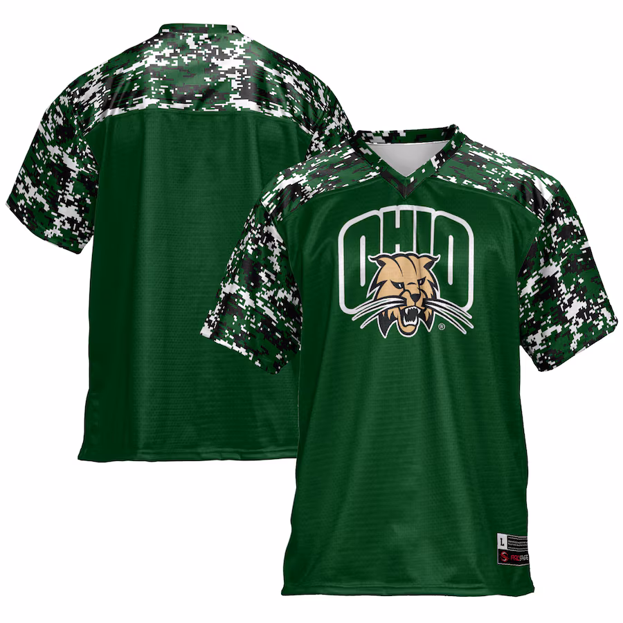 Men's GameDay Greats Green Ohio Bobcats Football Jersey - Ujersey Shop