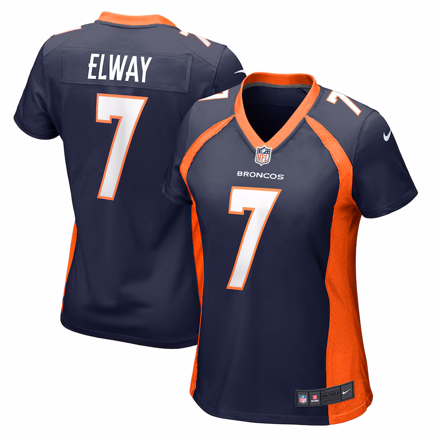 Women's Denver Broncos John Elway Nike Navy Retired Player Jersey - Ujersey Shop