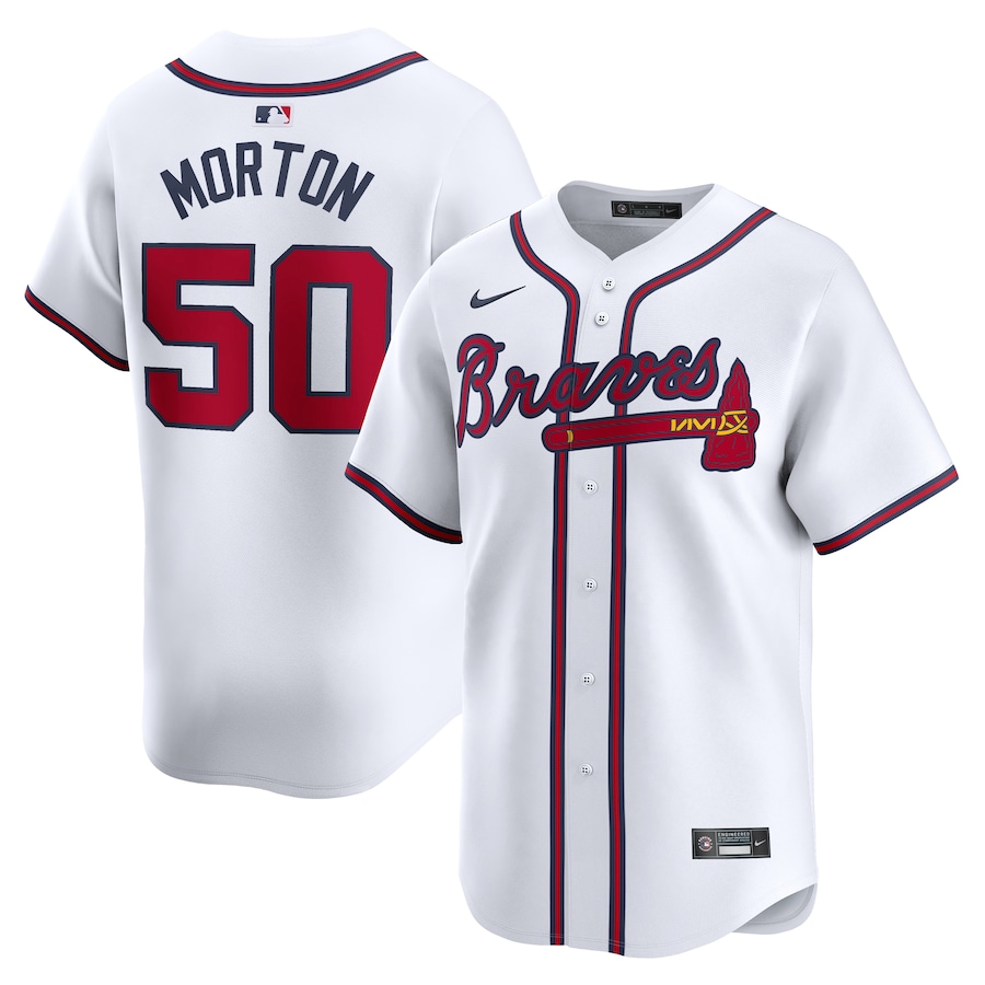 Men's Atlanta Braves Charlie Morton Nike White Home Limited Player Jersey - Ujersey Shop