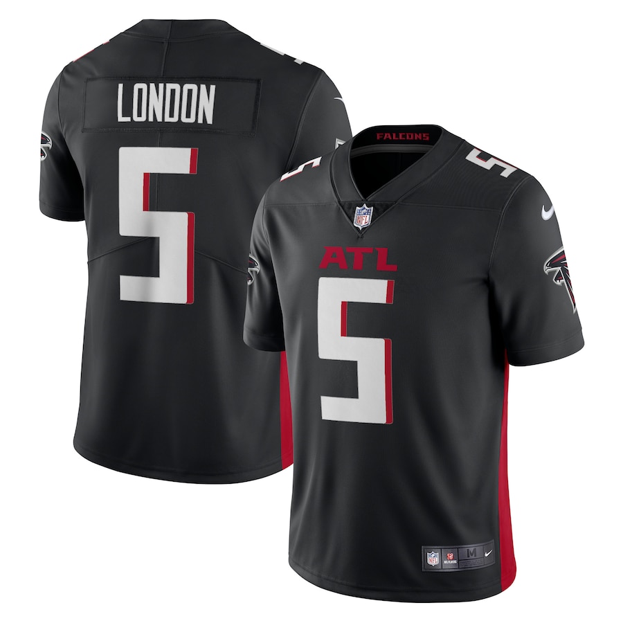 Men's Atlanta Falcons Drake London Nike Black Vapor Limited Jersey - Ujersey Shop