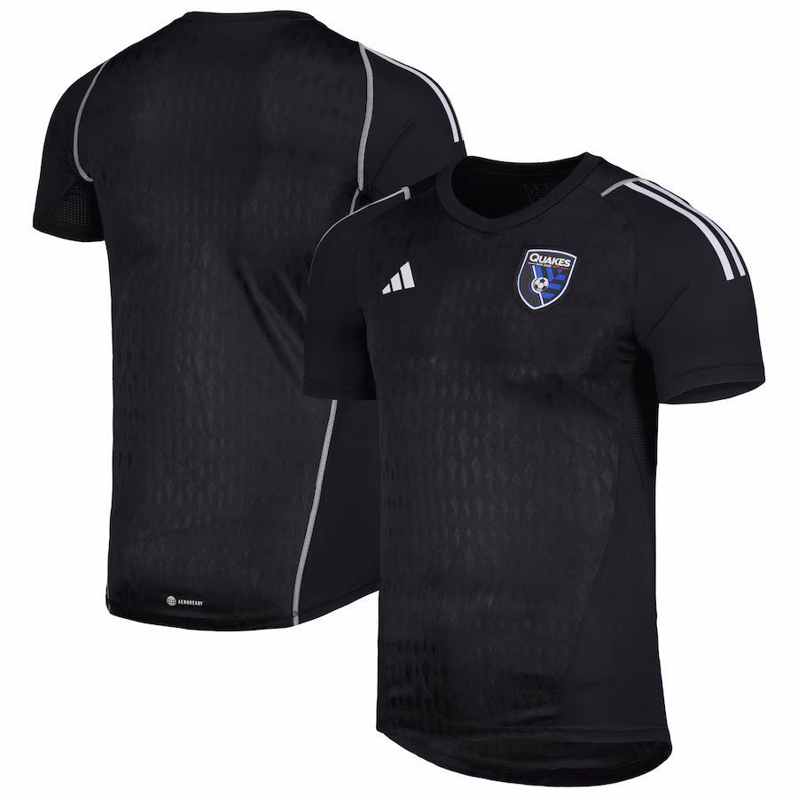 Men's San Jose Earthquakes adidas Black 2023 Replica Goalkeeper Jersey - Ujersey Shop