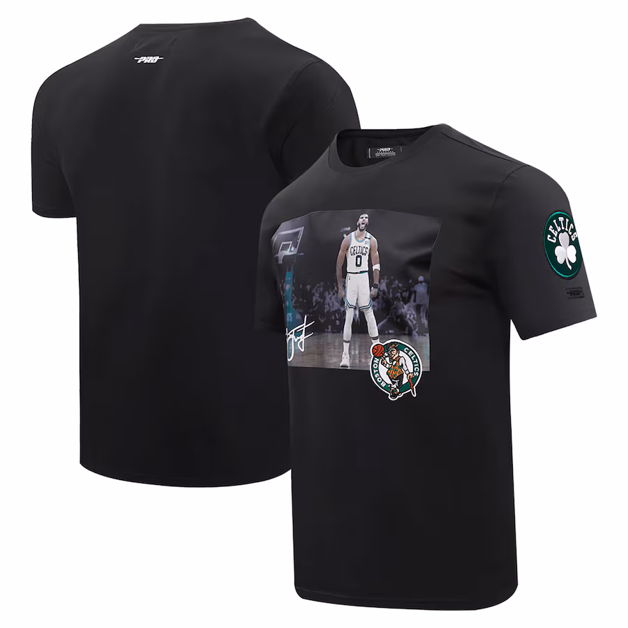 Men's Boston Celtics Jayson Tatum Pro Standard Black Player Unguardable T-Shirt - Ujersey Shop