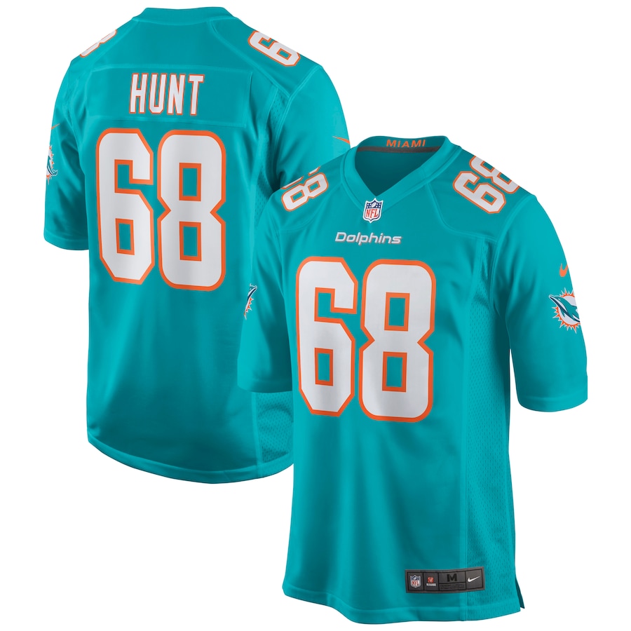 Men's Miami Dolphins Robert Hunt Nike Aqua Game Jersey - Ujersey Shop
