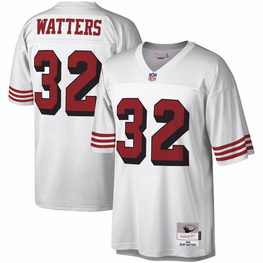 Men's San Francisco 49ers Ricky Watters Mitchell & Ness White Legacy Replica Jersey - Ujersey Shop