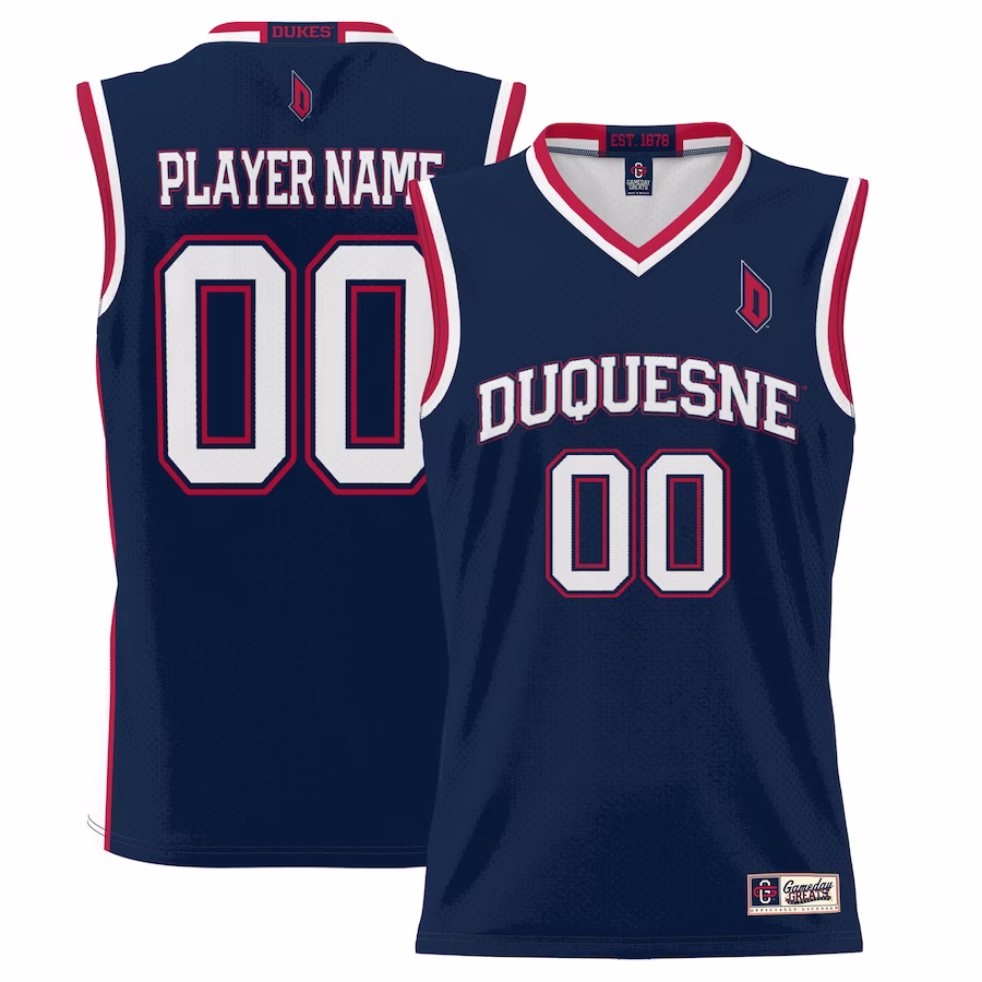 Duquesne Dukes GameDay Greats Unisex  Lightweight NIL Pick-A-Player Basketball Jersey - Navy - Ujersey Shop