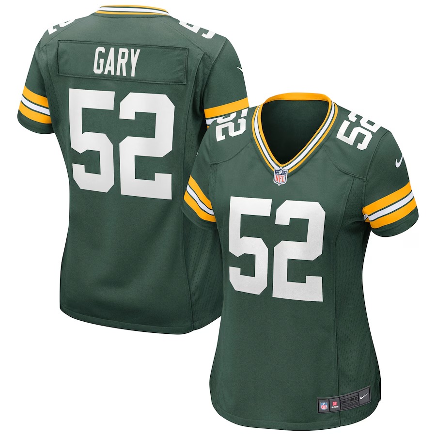 Women's Green Bay Packers Rashan Gary Nike Green Game Jersey - Ujersey Shop