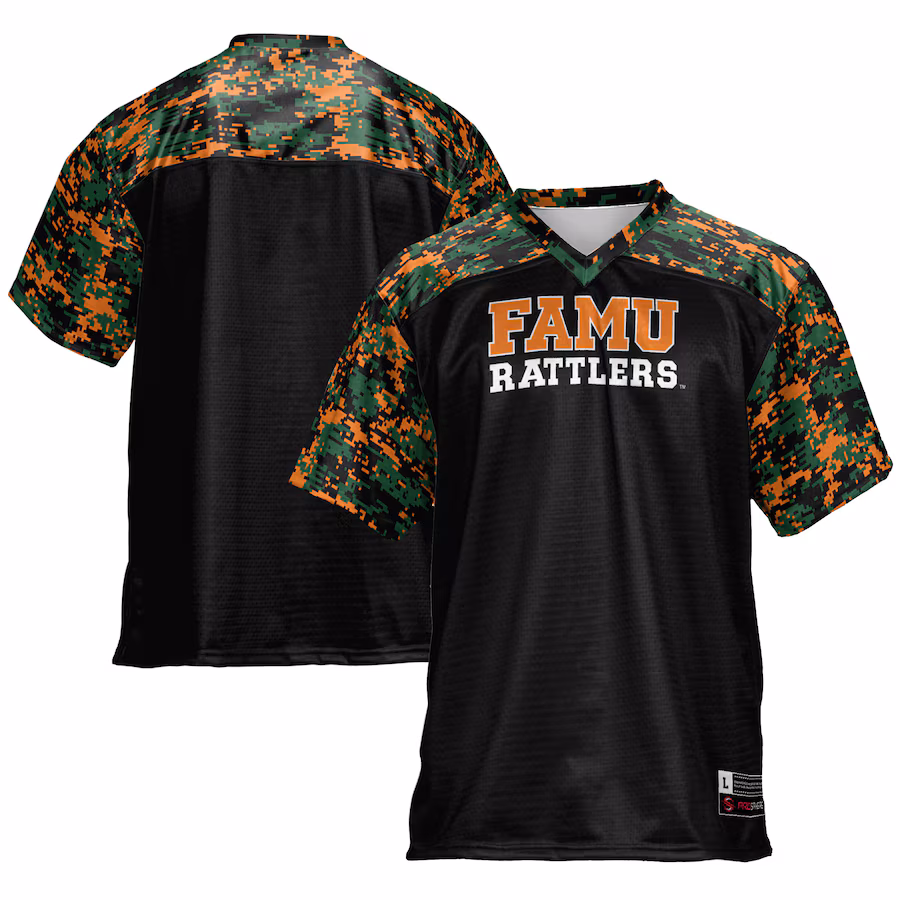 Men's GameDay Greats Black Florida A&M Rattlers Football Jersey - Ujersey Shop
