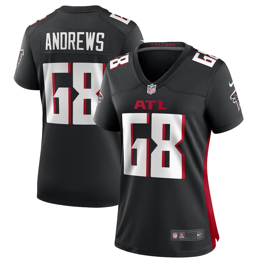 Women's Atlanta Falcons Josh Andrews Nike Black Game Player Jersey - Ujersey Shop