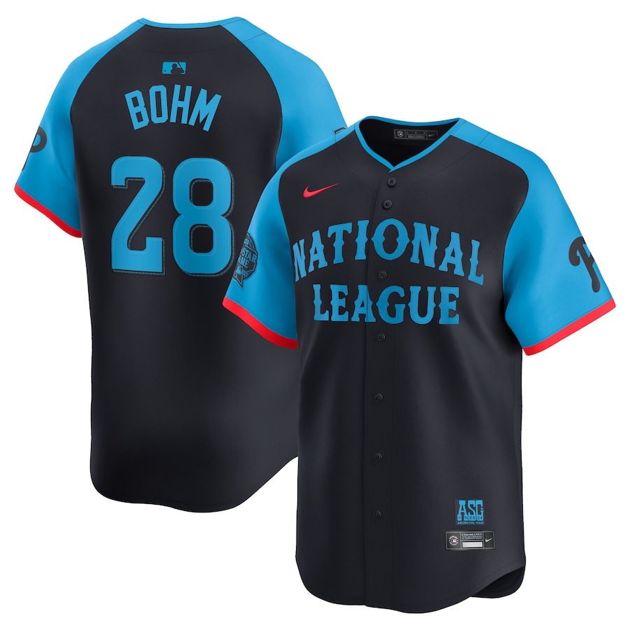 Men's National League Alec Bohm Nike Navy 2024 MLB All-Star Game Limited Player Jersey - Ujersey Shop