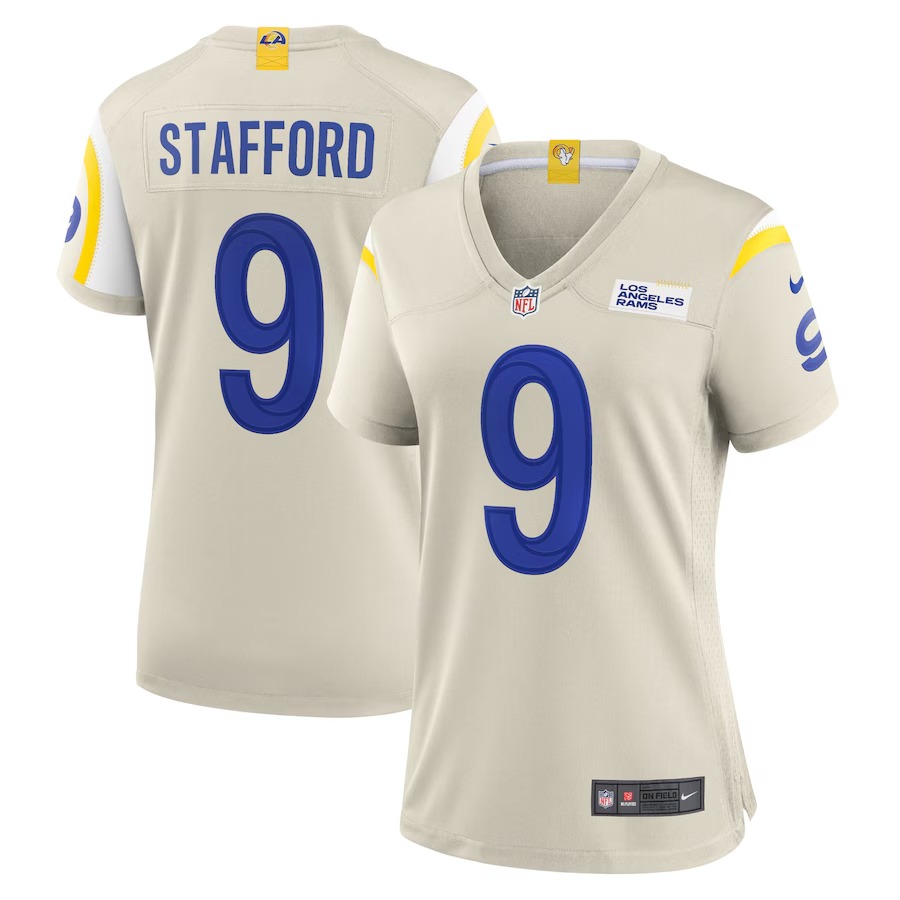 Women's Los Angeles Rams Matthew Stafford Nike Bone Player Game Jersey - Ujersey Shop