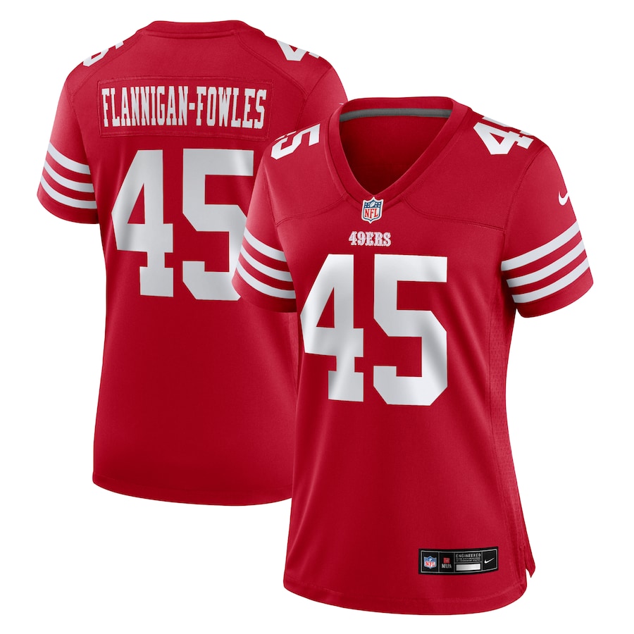 Women's San Francisco 49ers Demetrius Flannigan-Fowles Nike Scarlet Game Jersey - Ujersey Shop