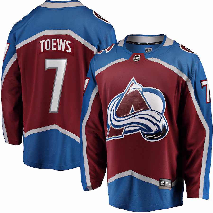 Men's Colorado Avalanche Devon Toews Fanatics Burgundy Home Breakaway Player Jersey - Ujersey Shop