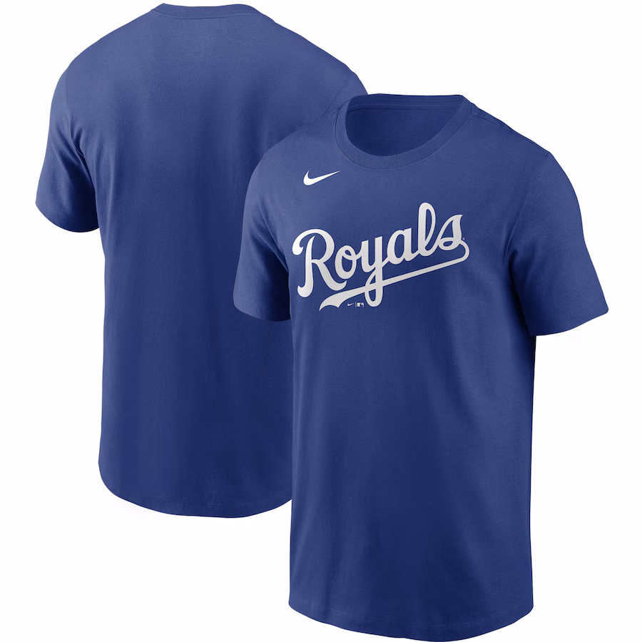 Men's Kansas City Royals Nike Royal Team Wordmark T-Shirt - Ujersey Shop