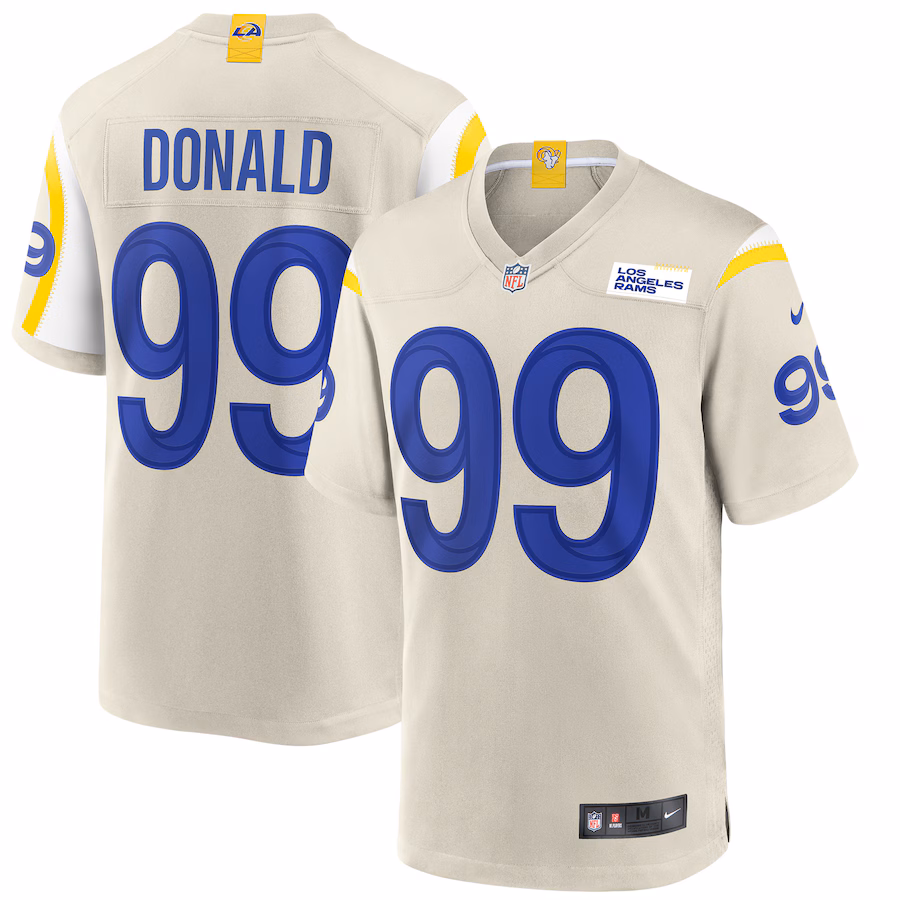Men's Los Angeles Rams Aaron Donald Nike Bone Player Game Jersey - Ujersey Shop