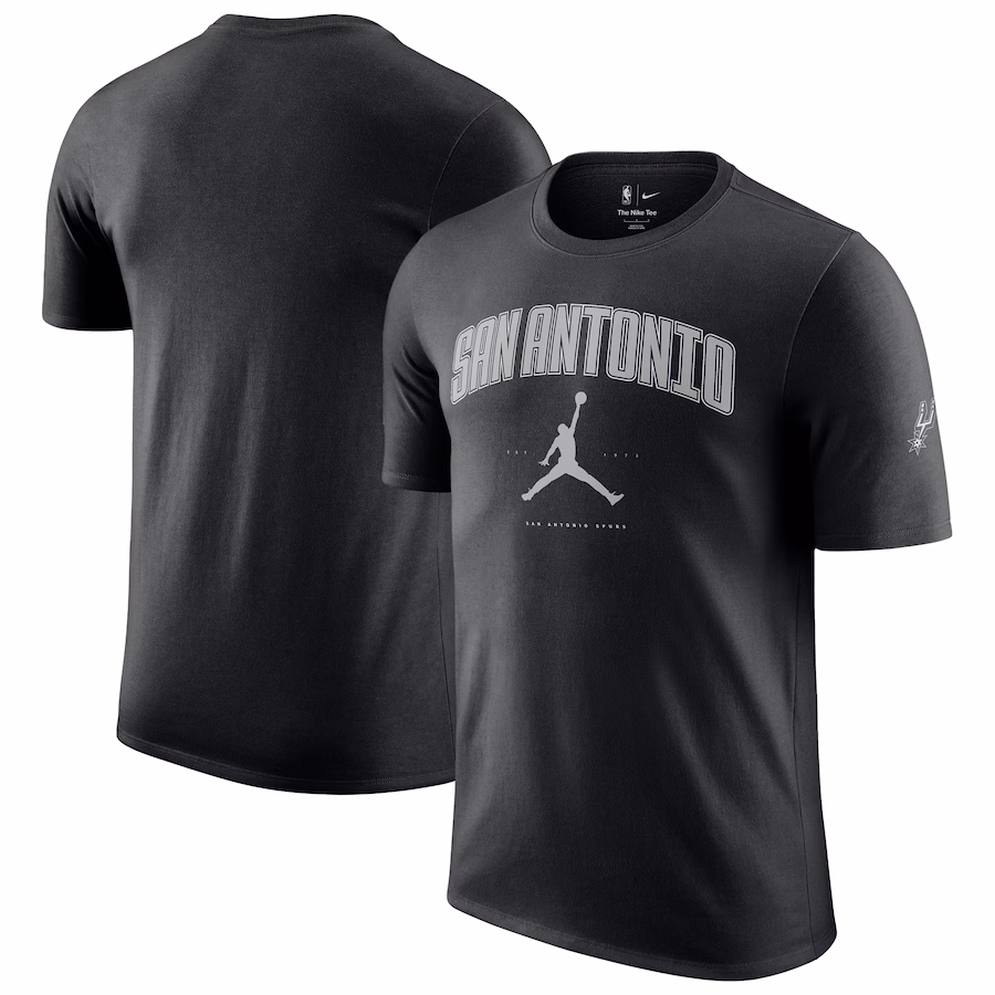 Unisex San Antonio Spurs Jordan Brand Black Essential Cities T-Shirt - Ujersey Shop