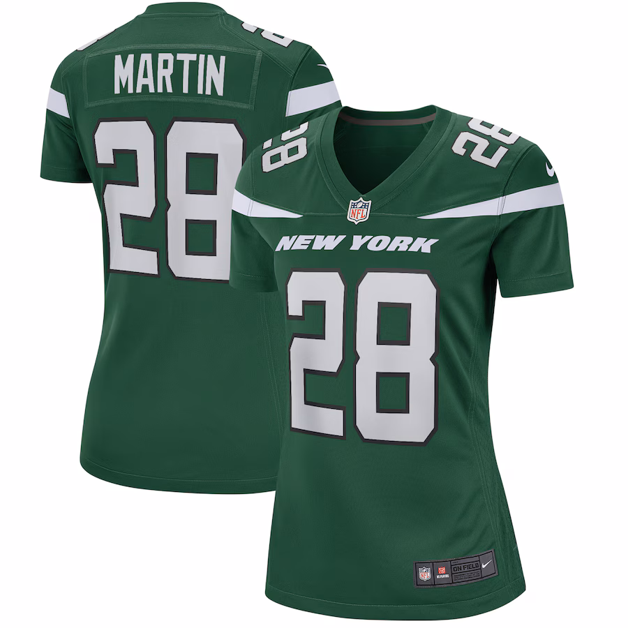 Women's New York Jets Curtis Martin Nike Gotham Green Game Retired Player Jersey - Ujersey Shop