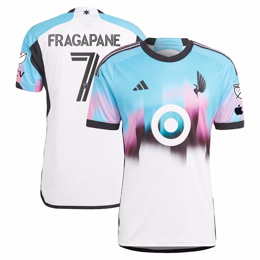 Men's Minnesota United FC Franco Fragapane adidas White 2023 The Northern Lights Kit Authentic Jersey - Ujersey Shop