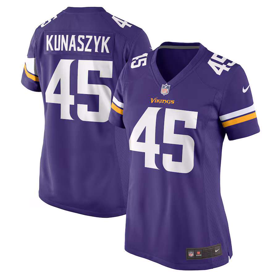 Women's Minnesota Vikings Jordan Kunaszyk Nike Purple Game Jersey - Ujersey Shop
