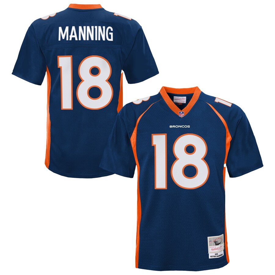 Youth Denver Broncos Peyton Manning Mitchell & Ness Navy 2015 Retired Player Legacy Jersey - Ujersey Shop