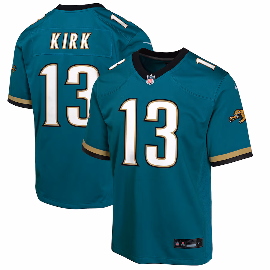 Youth Jacksonville Jaguars Christian Kirk Nike Teal Prowler Throwback Player Game Jersey - Ujersey Shop