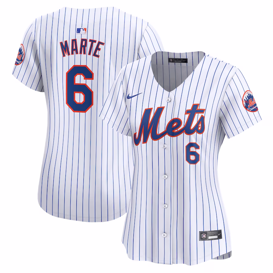 Women's New York Mets Starling Marte Nike White Home Limited Player Jersey - Ujersey Shop